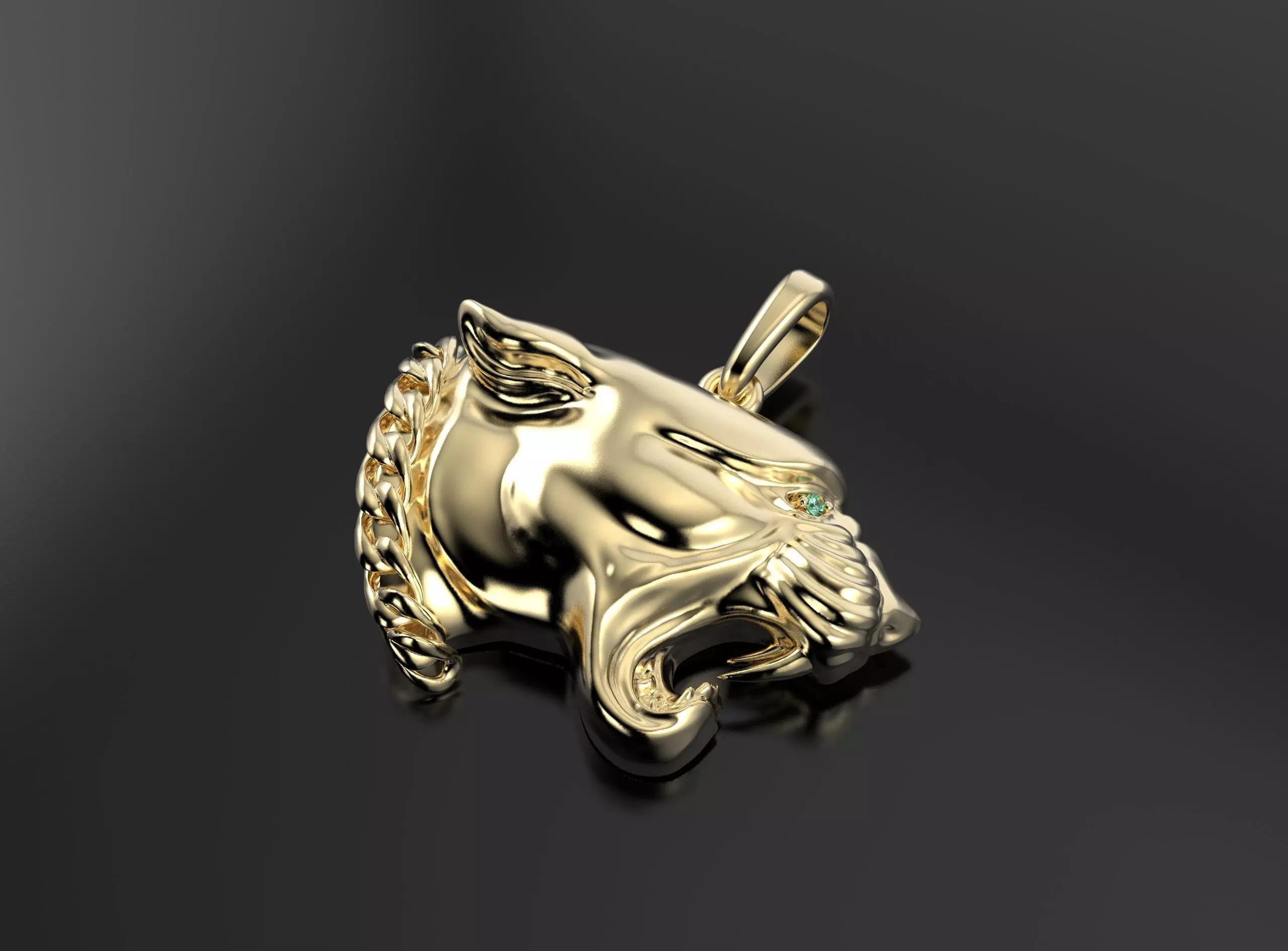 Magerit panthere pendant 3D print model_1