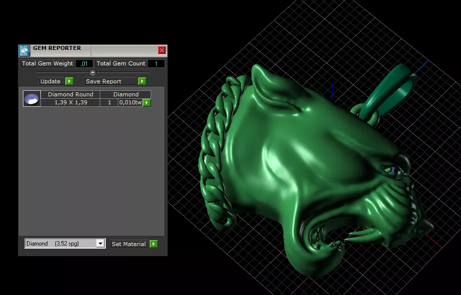 Magerit panthere pendant 3D print model_7