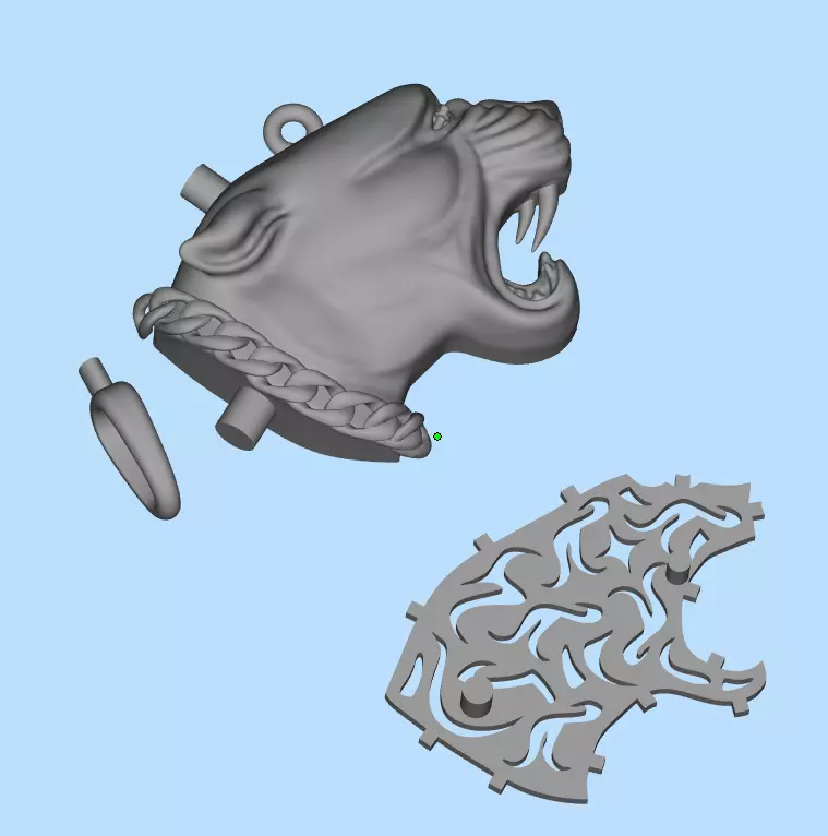 Magerit panthere pendant 3D print model_8