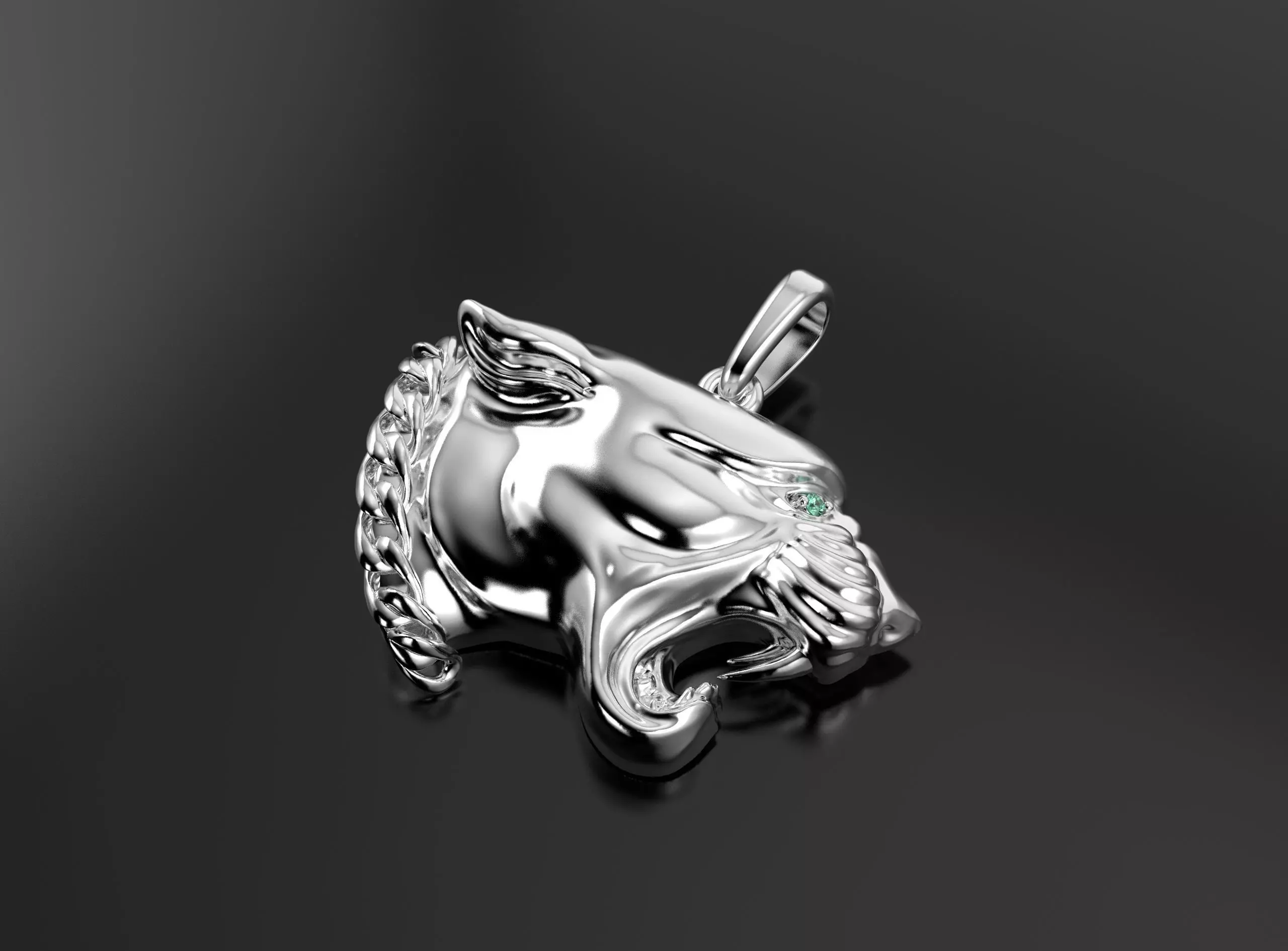 Magerit panthere pendant 3D print model_2