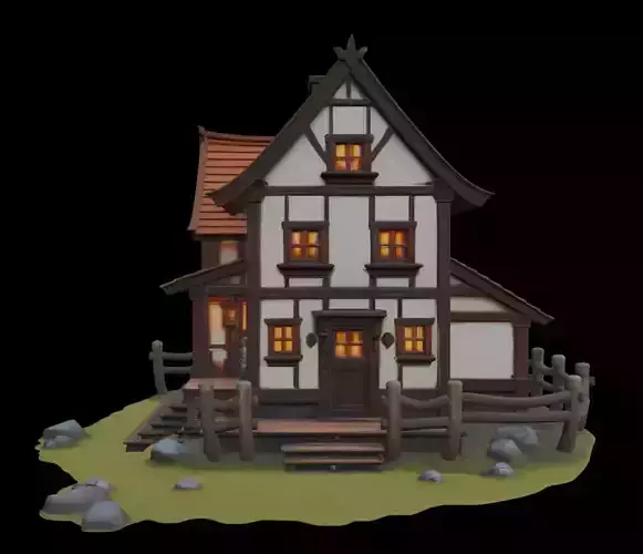 Stylized Medieval House