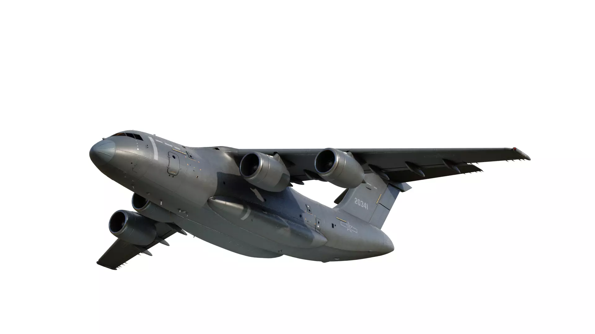 PLAAF Y-20B Transport Aircraft Xian Y20B Yun20 Yun20B 3D model_16