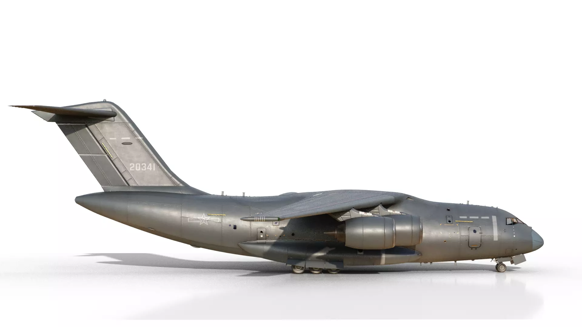 PLAAF Y-20B Transport Aircraft Xian Y20B Yun20 Yun20B 3D model_4