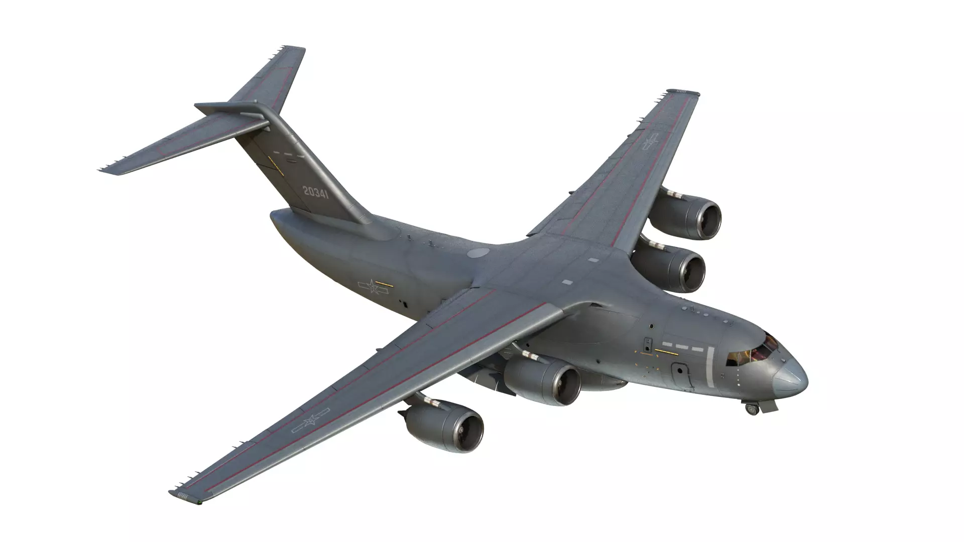 PLAAF Y-20B Transport Aircraft Xian Y20B Yun20 Yun20B 3D model_1