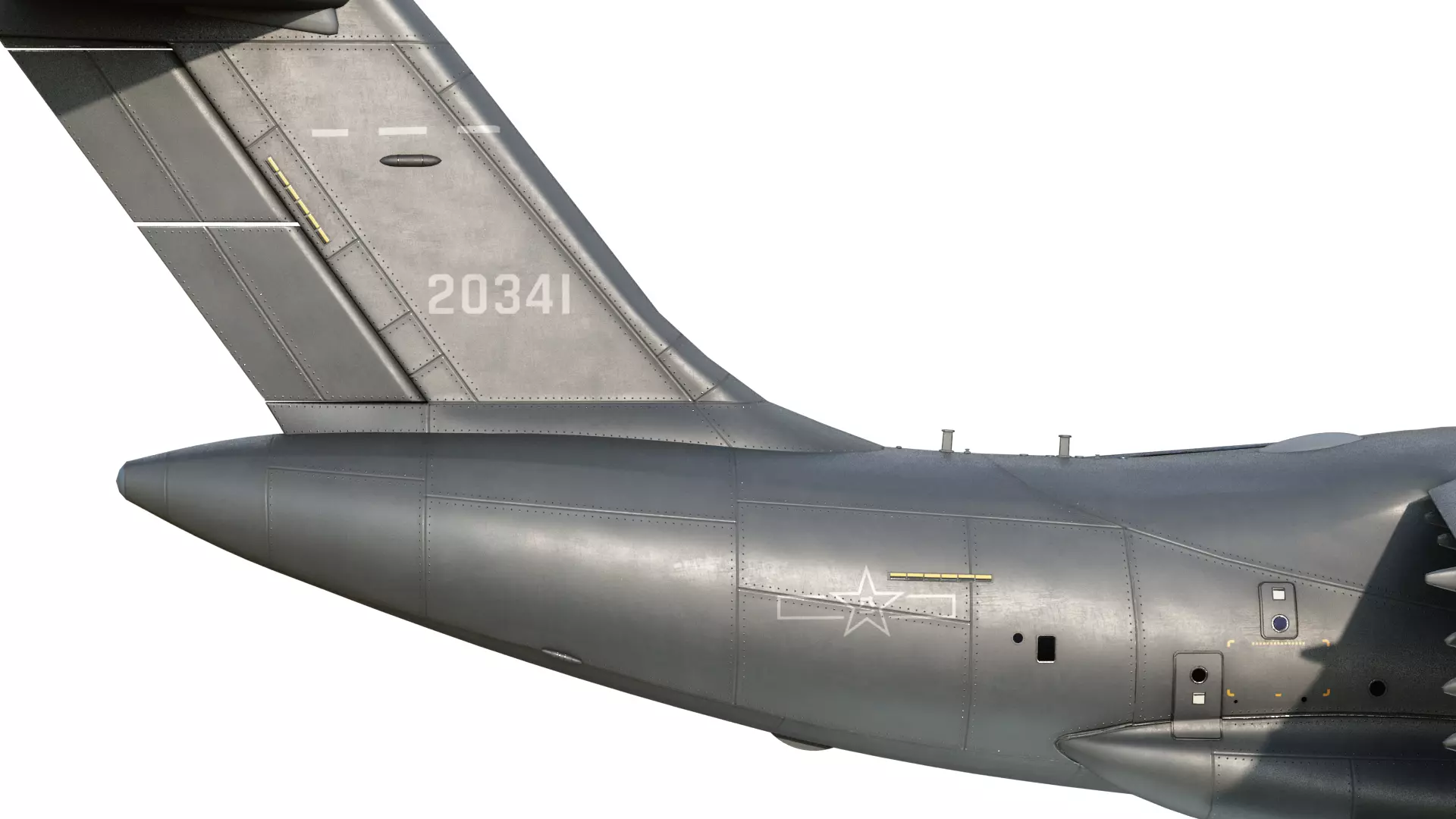 PLAAF Y-20B Transport Aircraft Xian Y20B Yun20 Yun20B 3D model_9