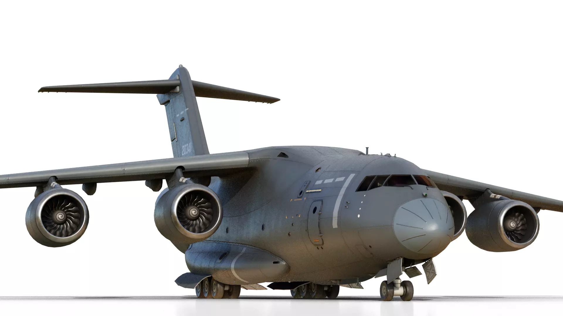 PLAAF Y-20B Transport Aircraft Xian Y20B Yun20 Yun20B 3D model_15