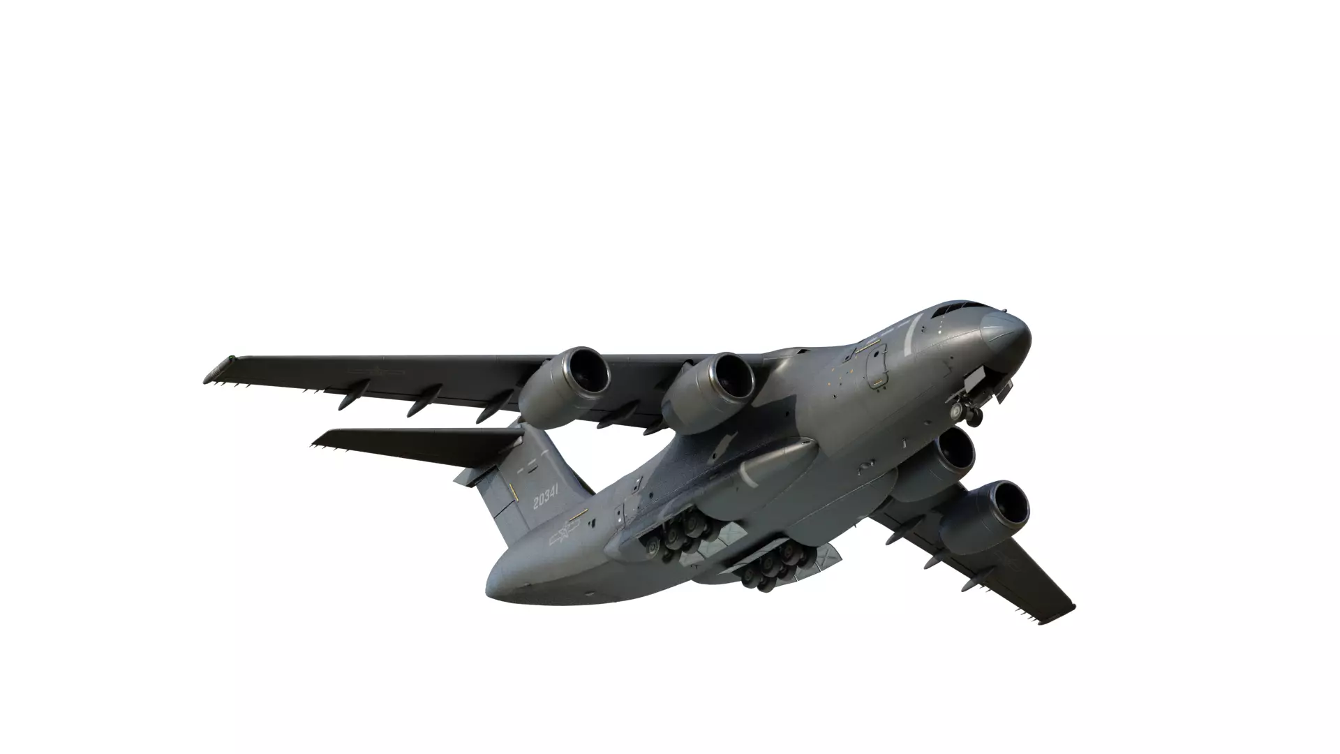 PLAAF Y-20B Transport Aircraft Xian Y20B Yun20 Yun20B 3D model_0