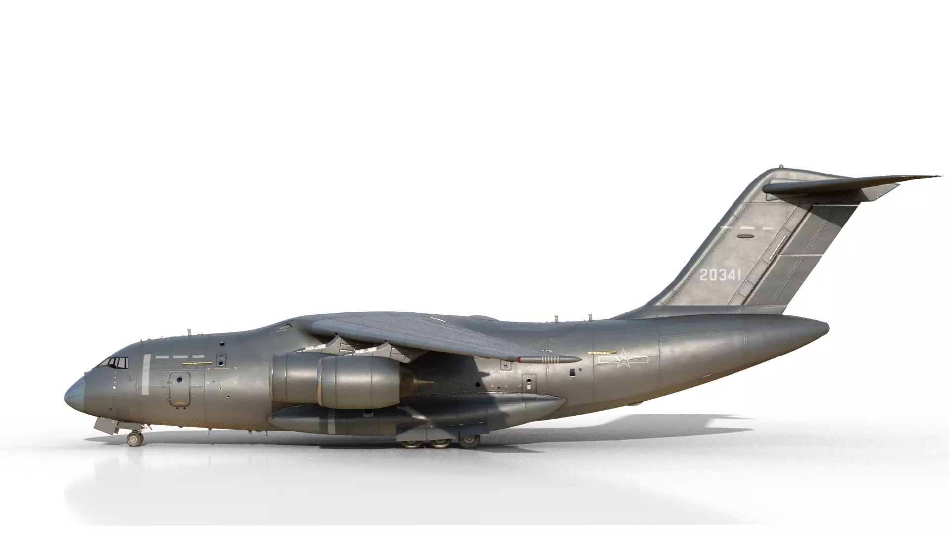 PLAAF Y-20B Transport Aircraft Xian Y20B Yun20 Yun20B 3D model_3