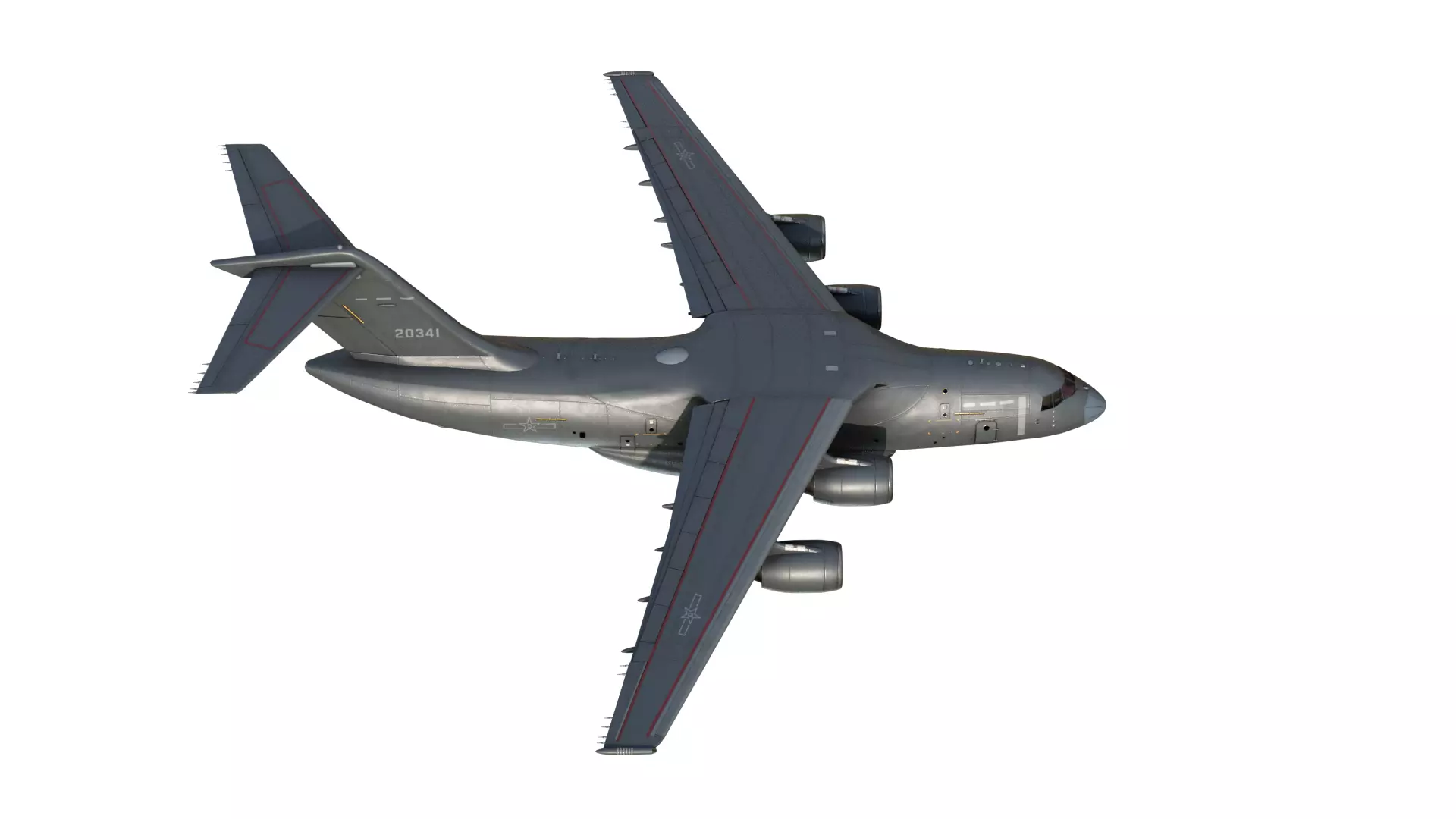 PLAAF Y-20B Transport Aircraft Xian Y20B Yun20 Yun20B 3D model_18