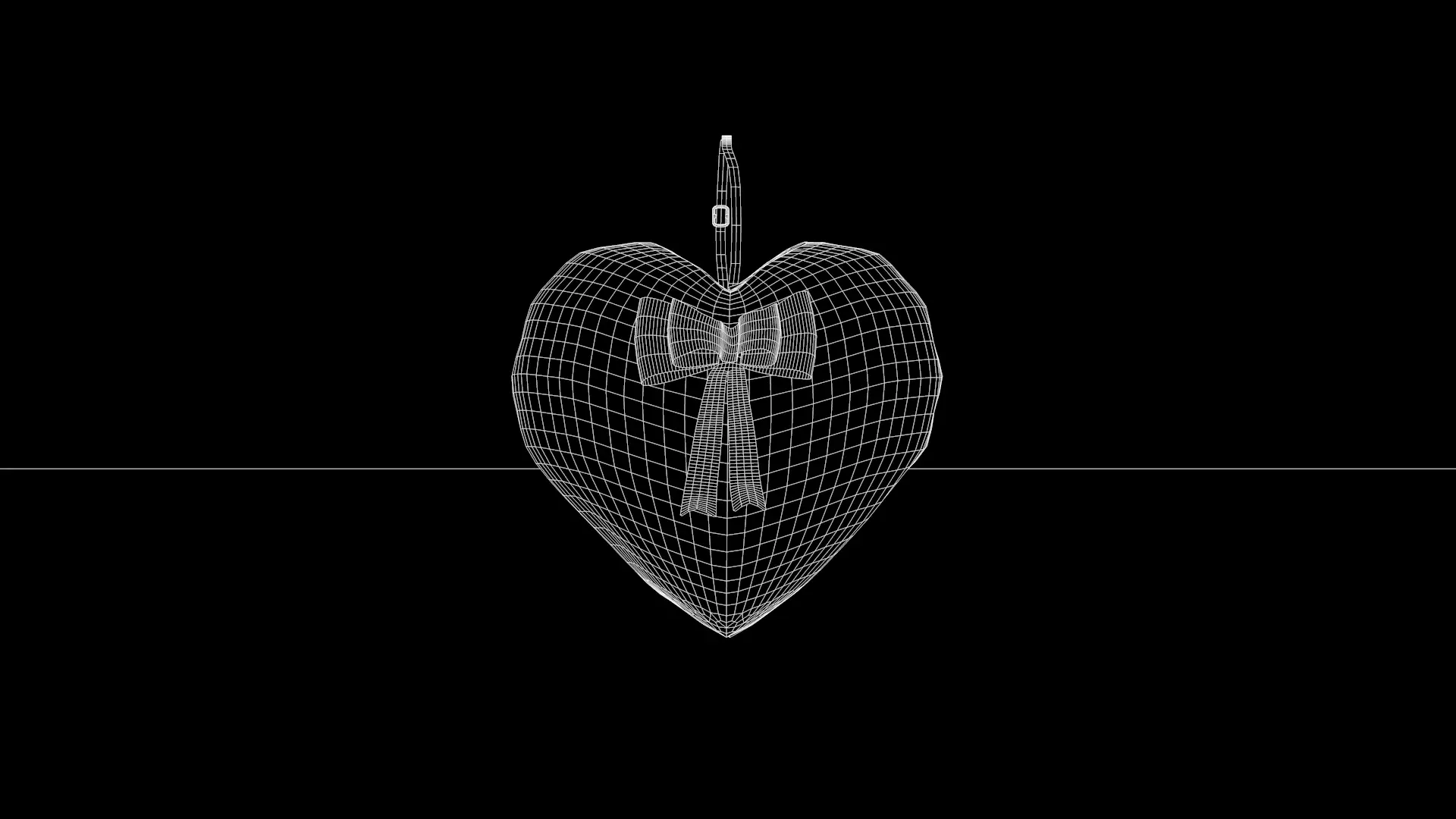 Pillow - Heart Red Seda 3D Model 3D model_7