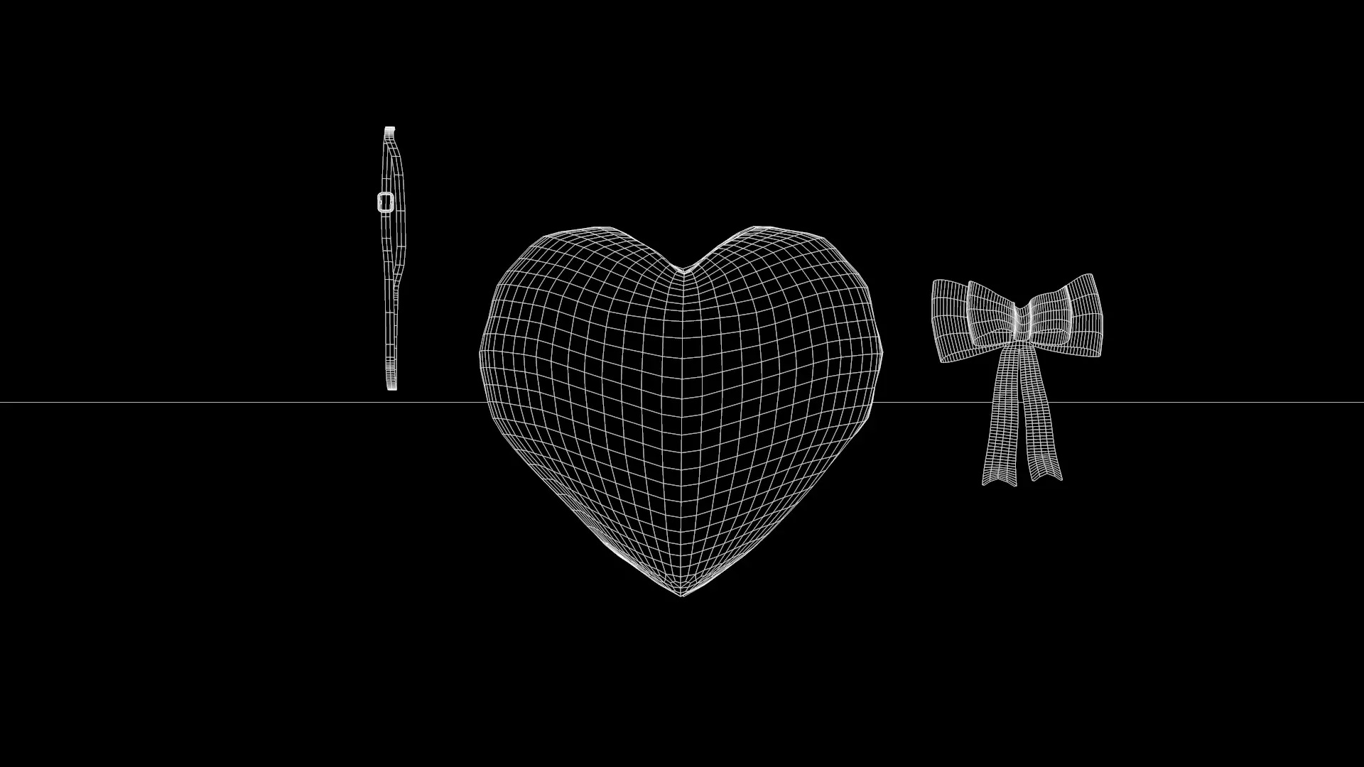 Pillow - Heart Red Seda 3D Model 3D model_6