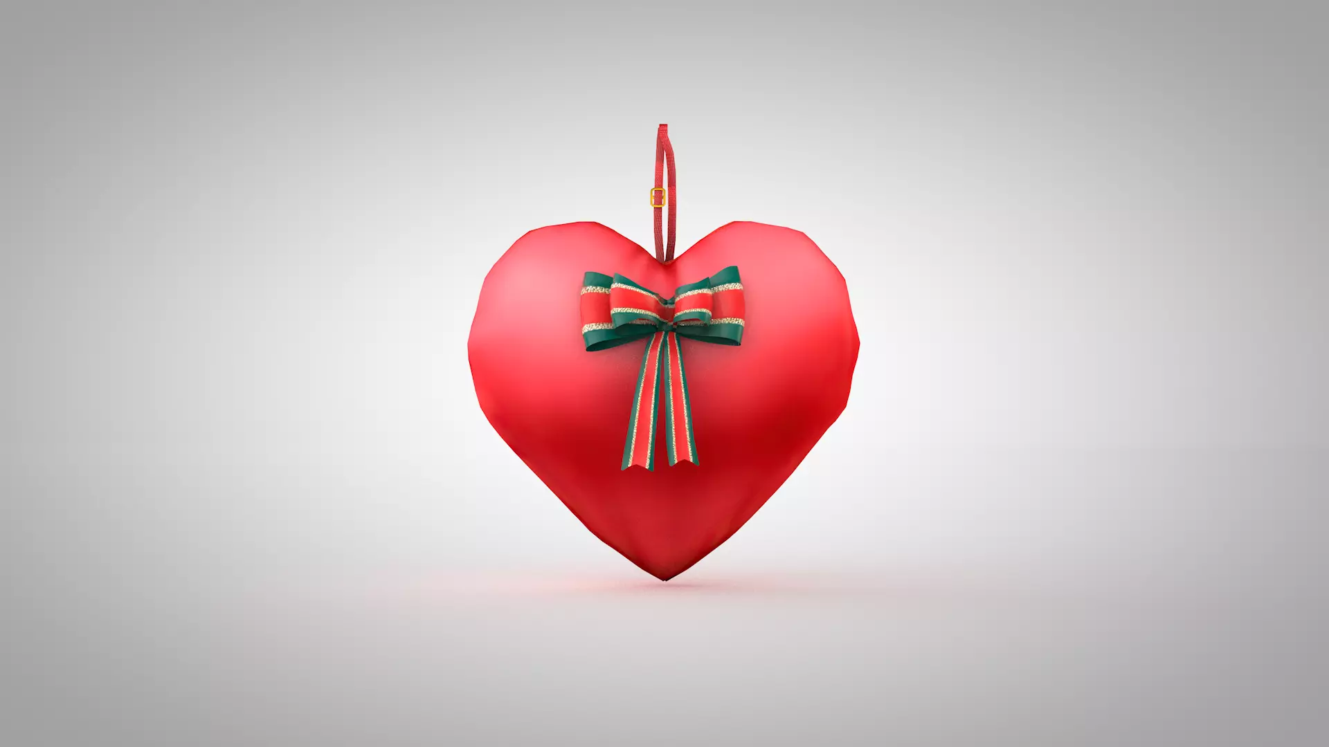 Pillow - Heart Red Seda 3D Model 3D model_0