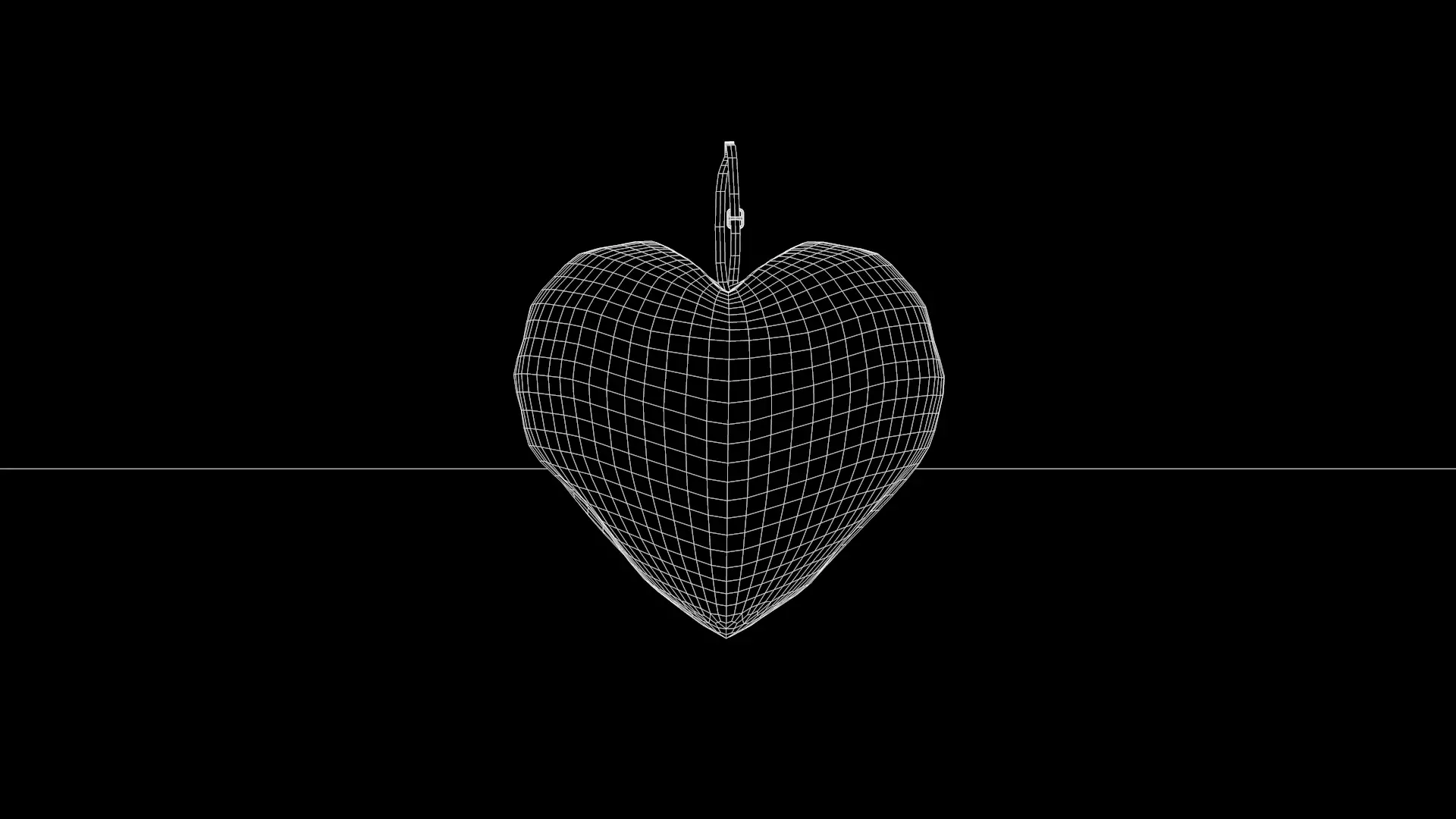 Pillow - Heart Red Seda 3D Model 3D model_9