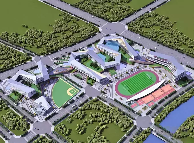 Modern University Campus Masterplan
