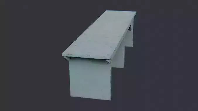 Long Wooden Bench With Minimalist Design