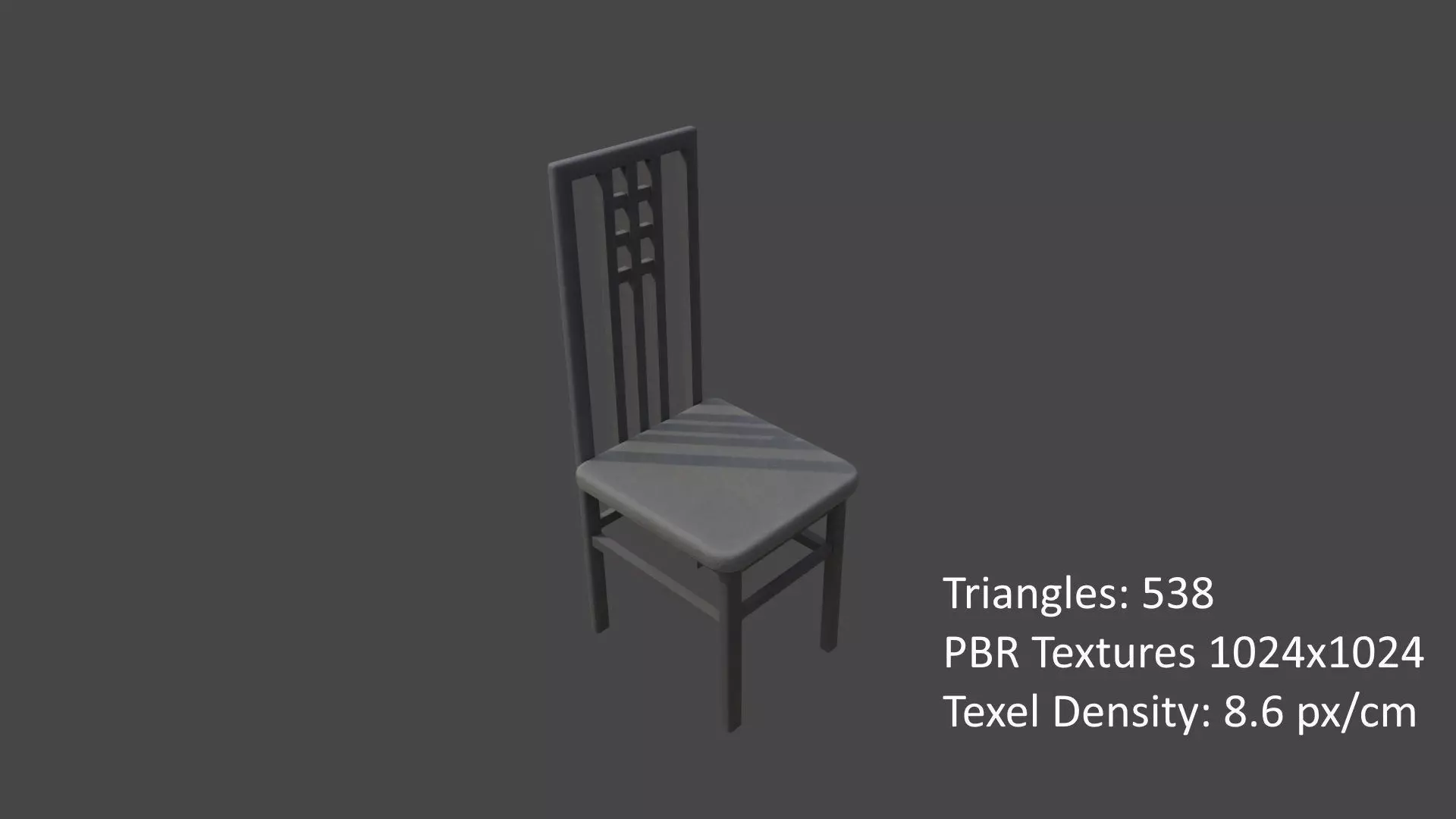 Modern Chair Low-poly 3D model