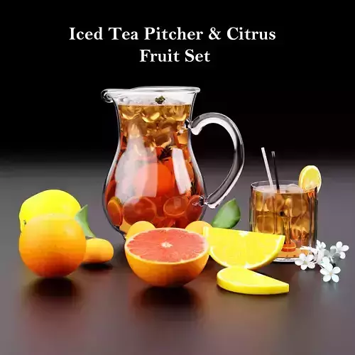 Iced Tea Pitcher and Citrus Fruit Set
