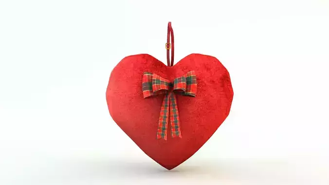 Pillow - Heart Red 3D Model