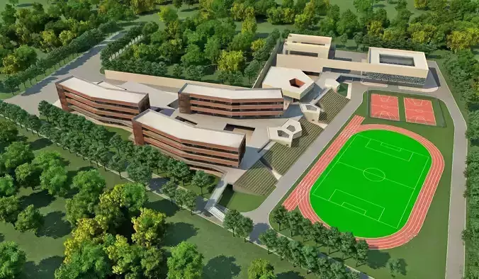 Modern School Campus
