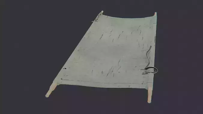 Military Stretcher Canvas Wooden Handles