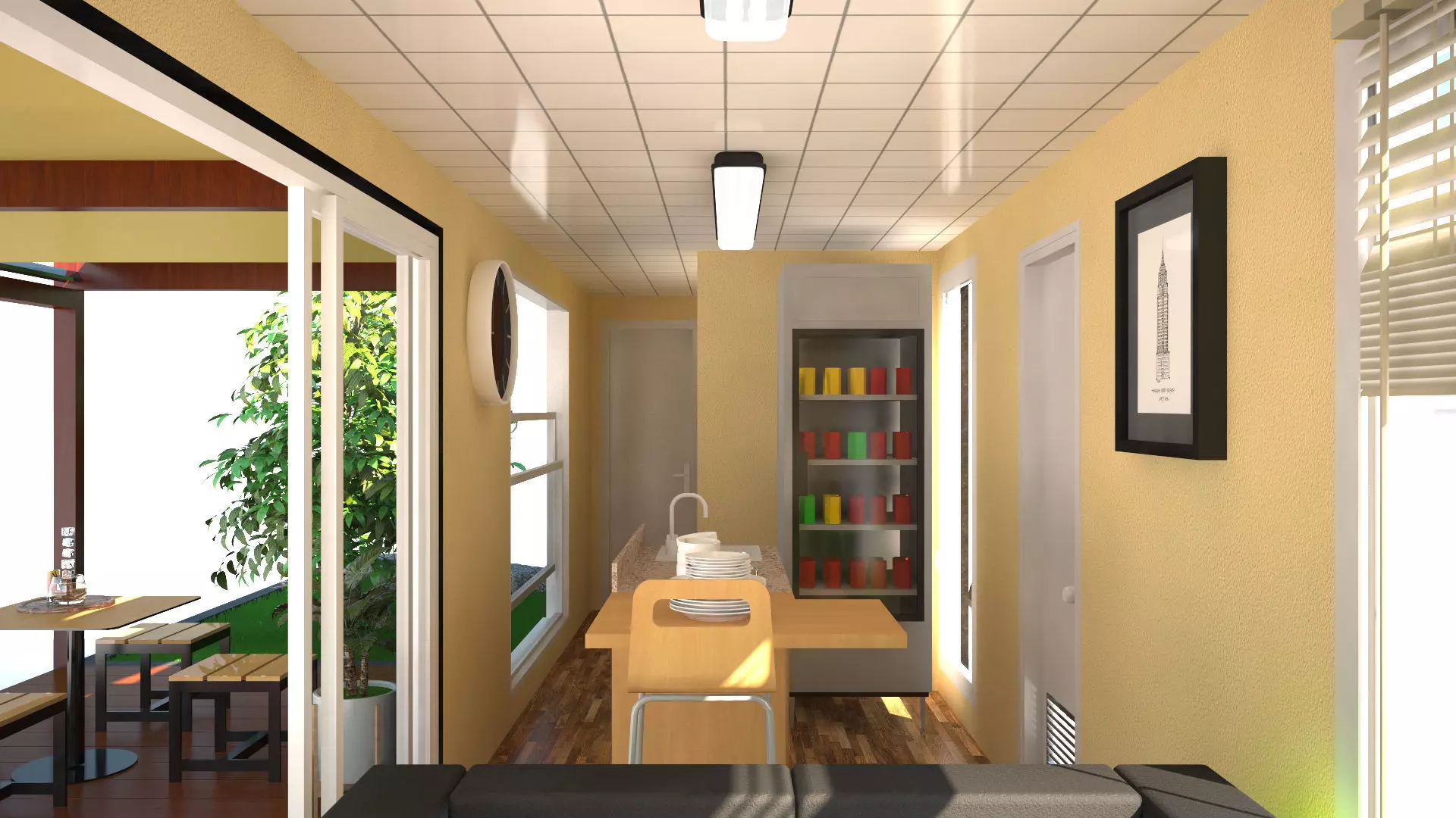 Container Chalet 3D model_8