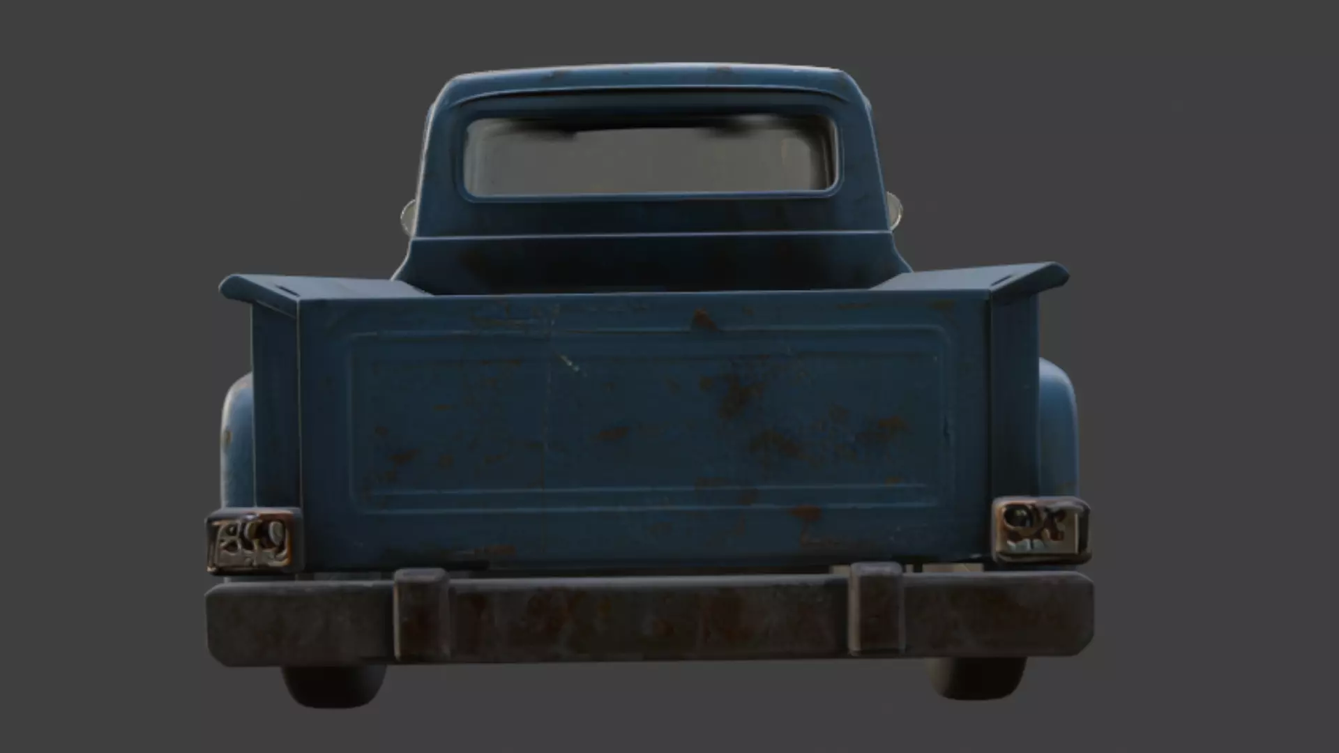 Old scratched truck 3d model 3D model_3