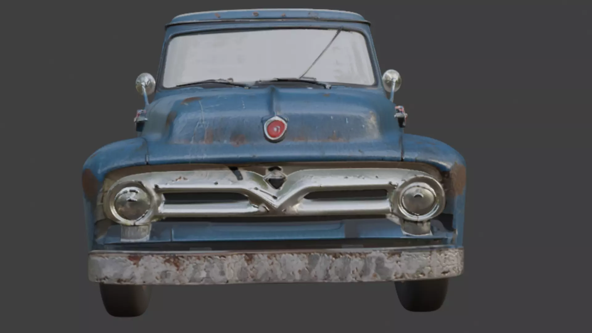 Old scratched truck 3d model 3D model_6