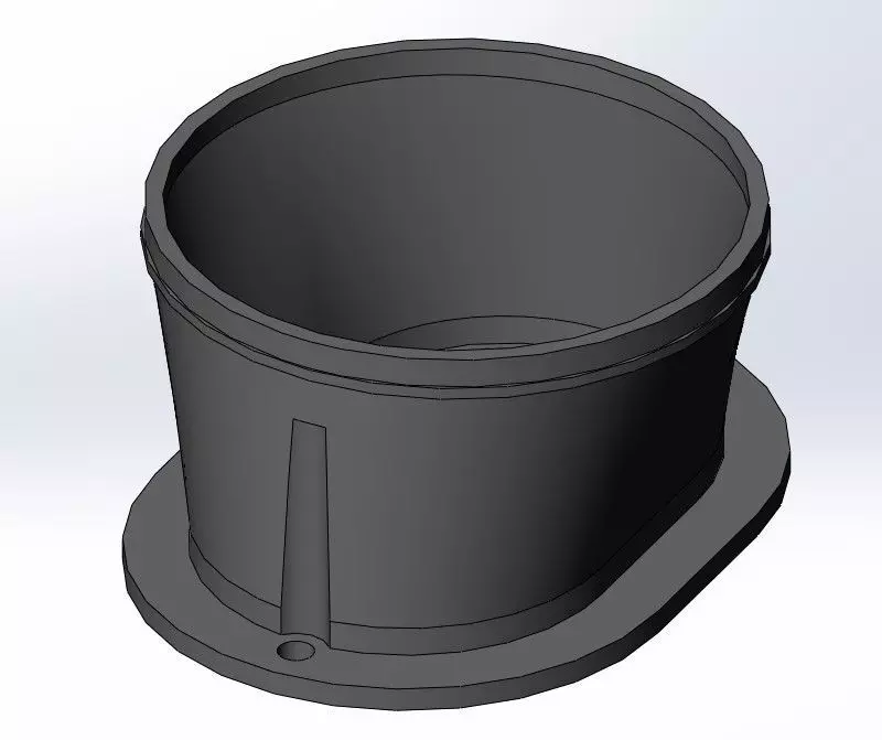 Kartcross Engine Air Intake Adapter 100mm Hose Connector 3D model_0