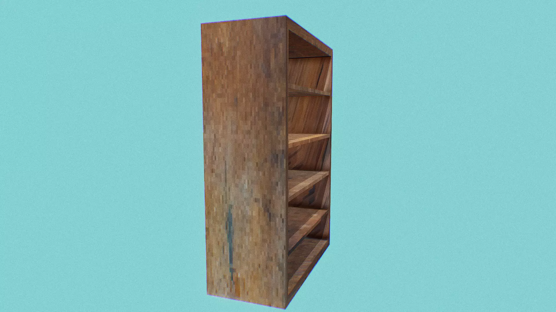 PSX Book Shelf Low-poly 3D model_4