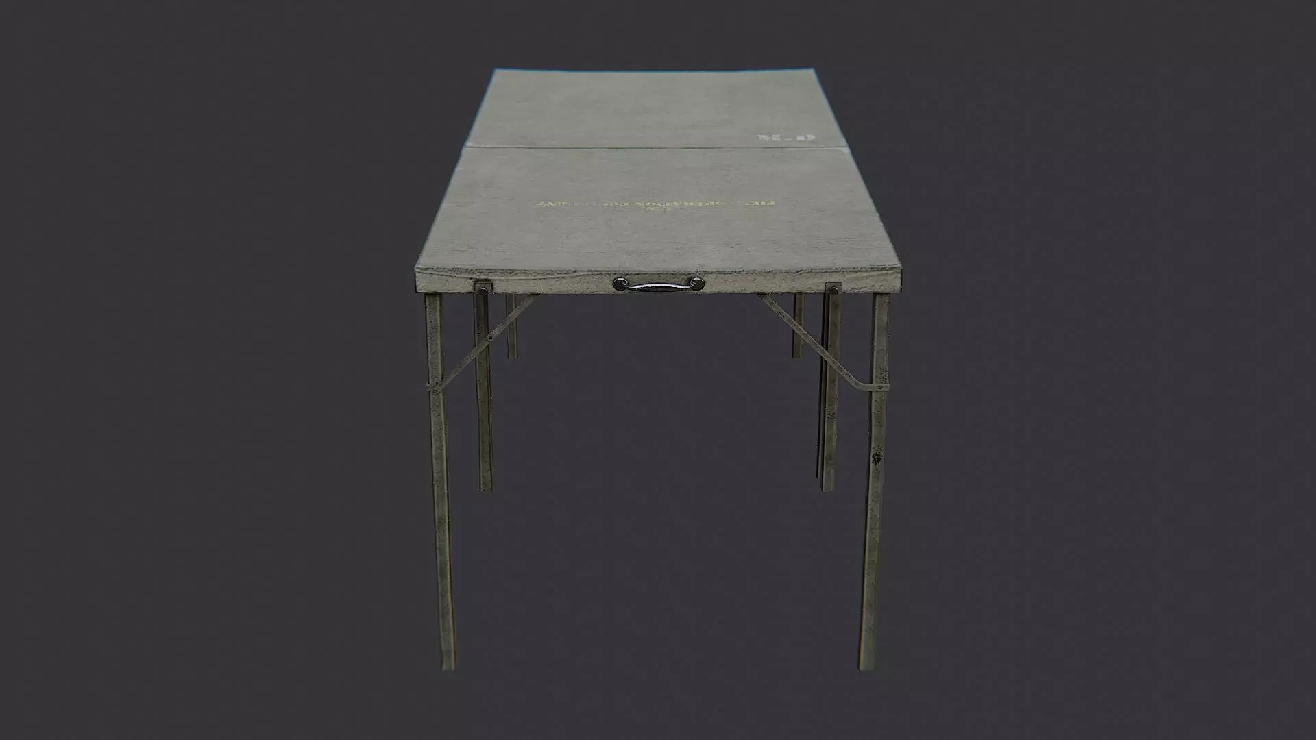 Folding Medical Table with Metal Frame Low-poly 3D model_0