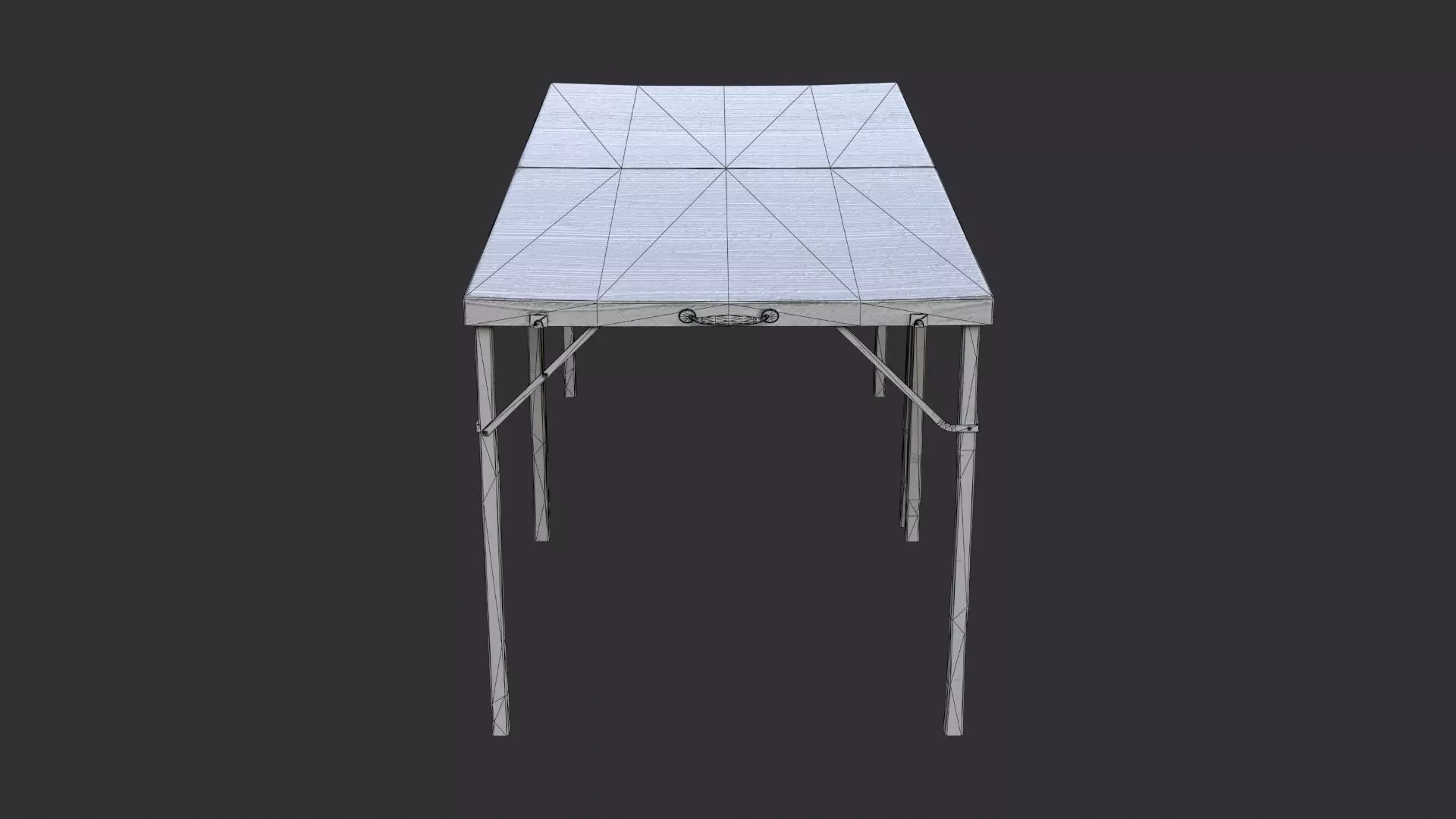 Folding Medical Table with Metal Frame Low-poly 3D model_7