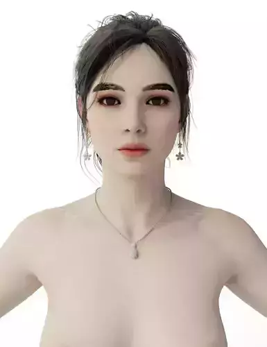 Lovely Girl with Lovely Sleepwear with Blender Rig