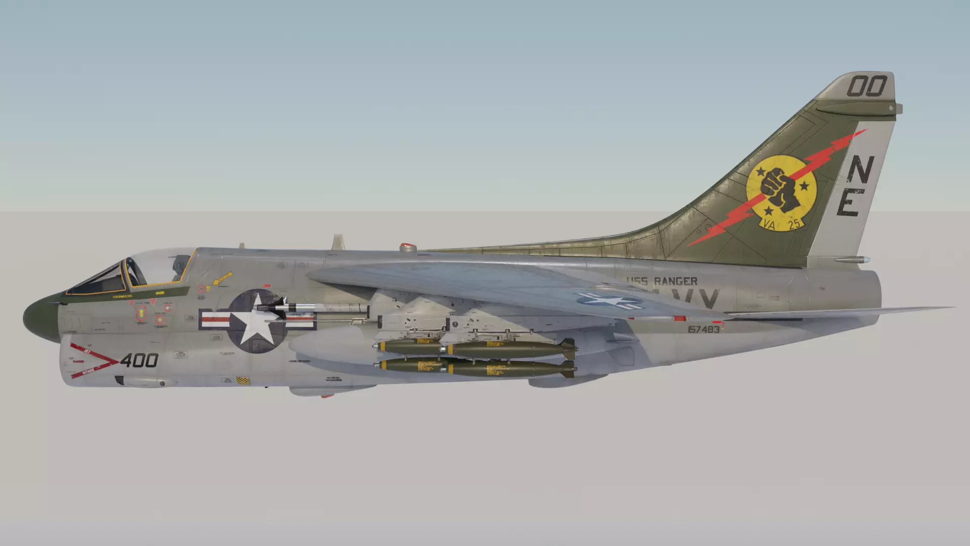 A7 CORSAIR II 3D model_5