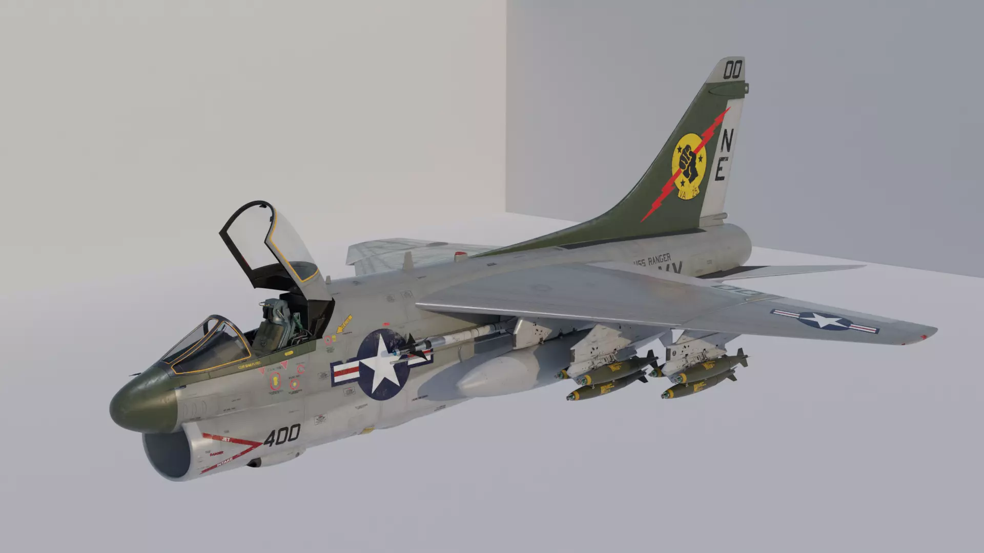 A7 CORSAIR II 3D model_1