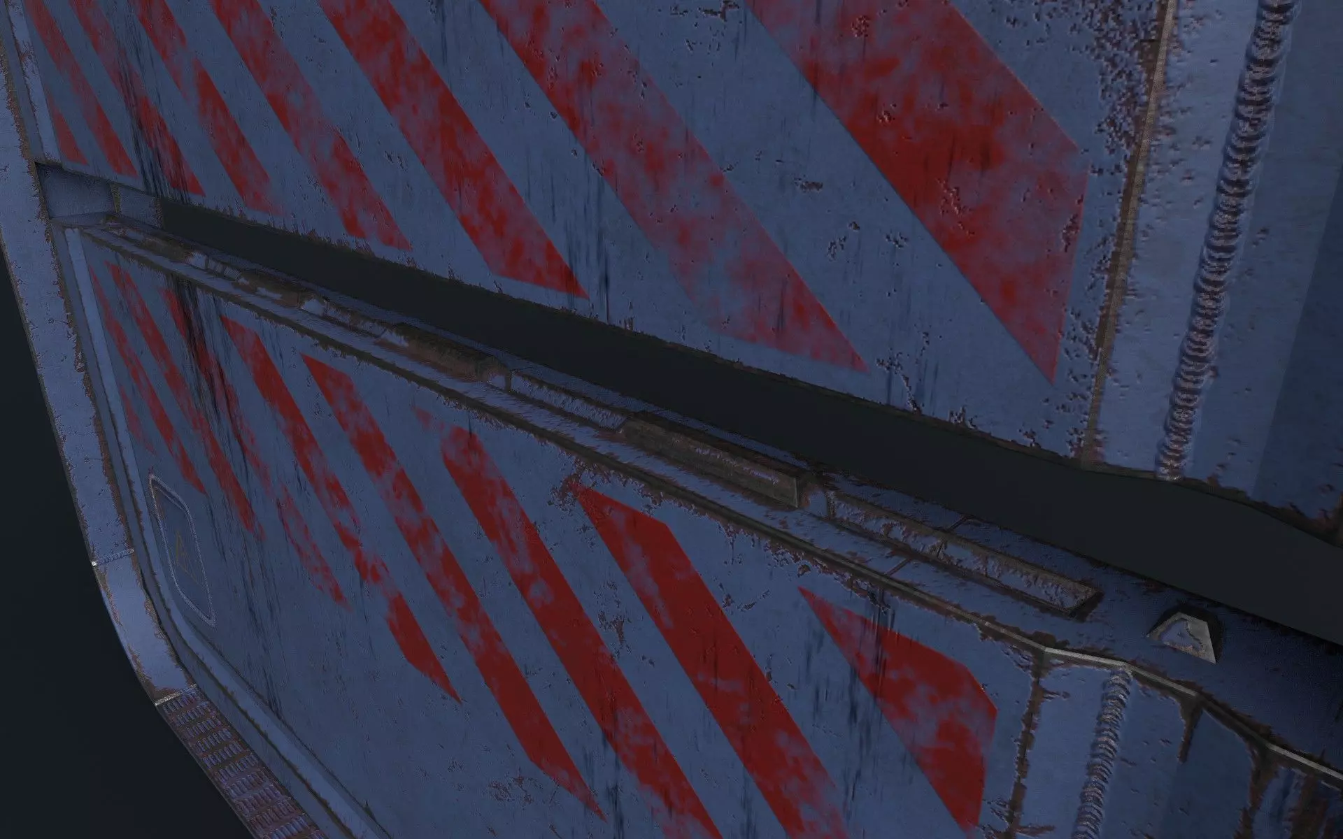 Gate bunker Low-poly 3D model_4