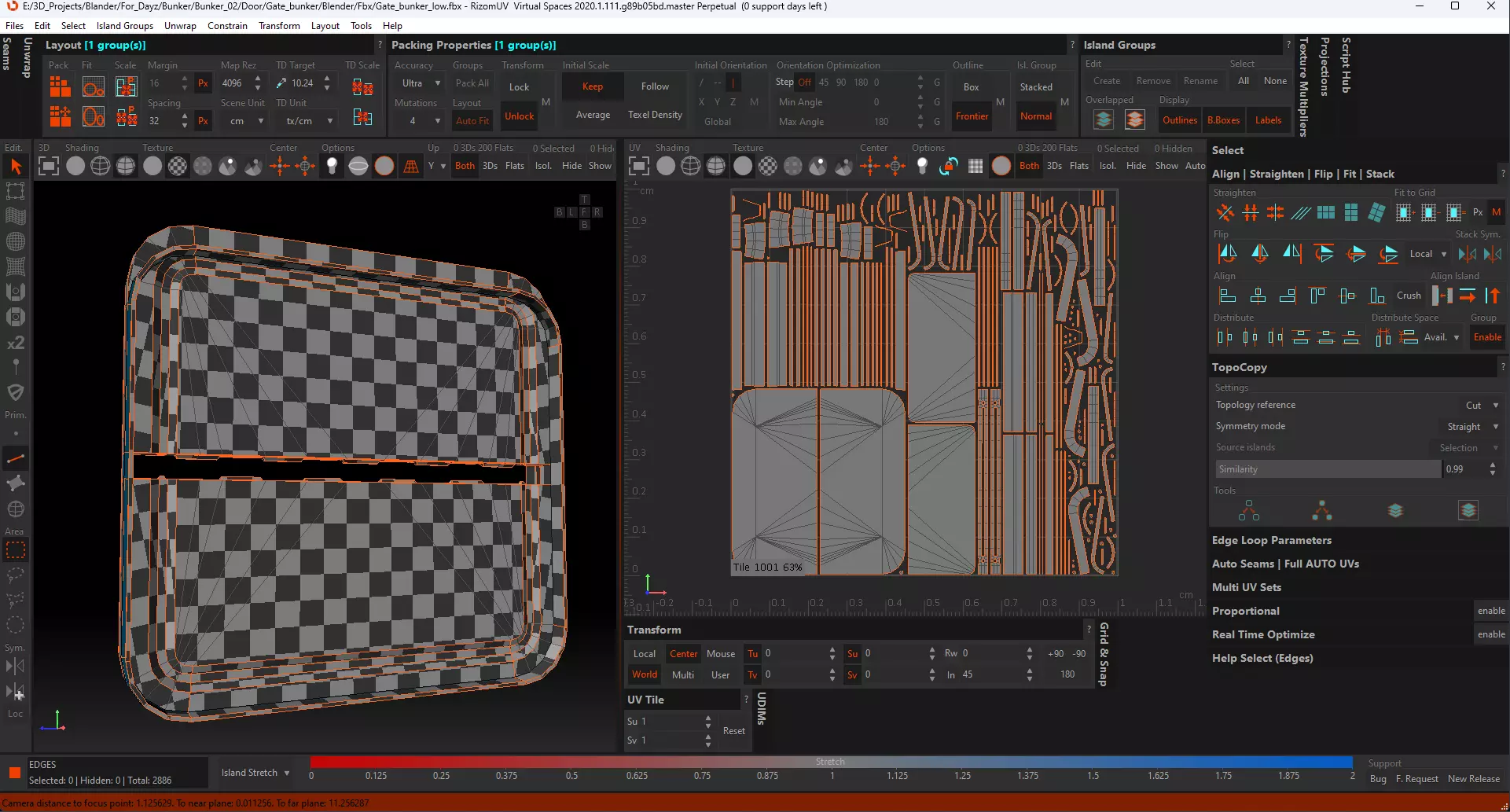 Gate bunker Low-poly 3D model_7