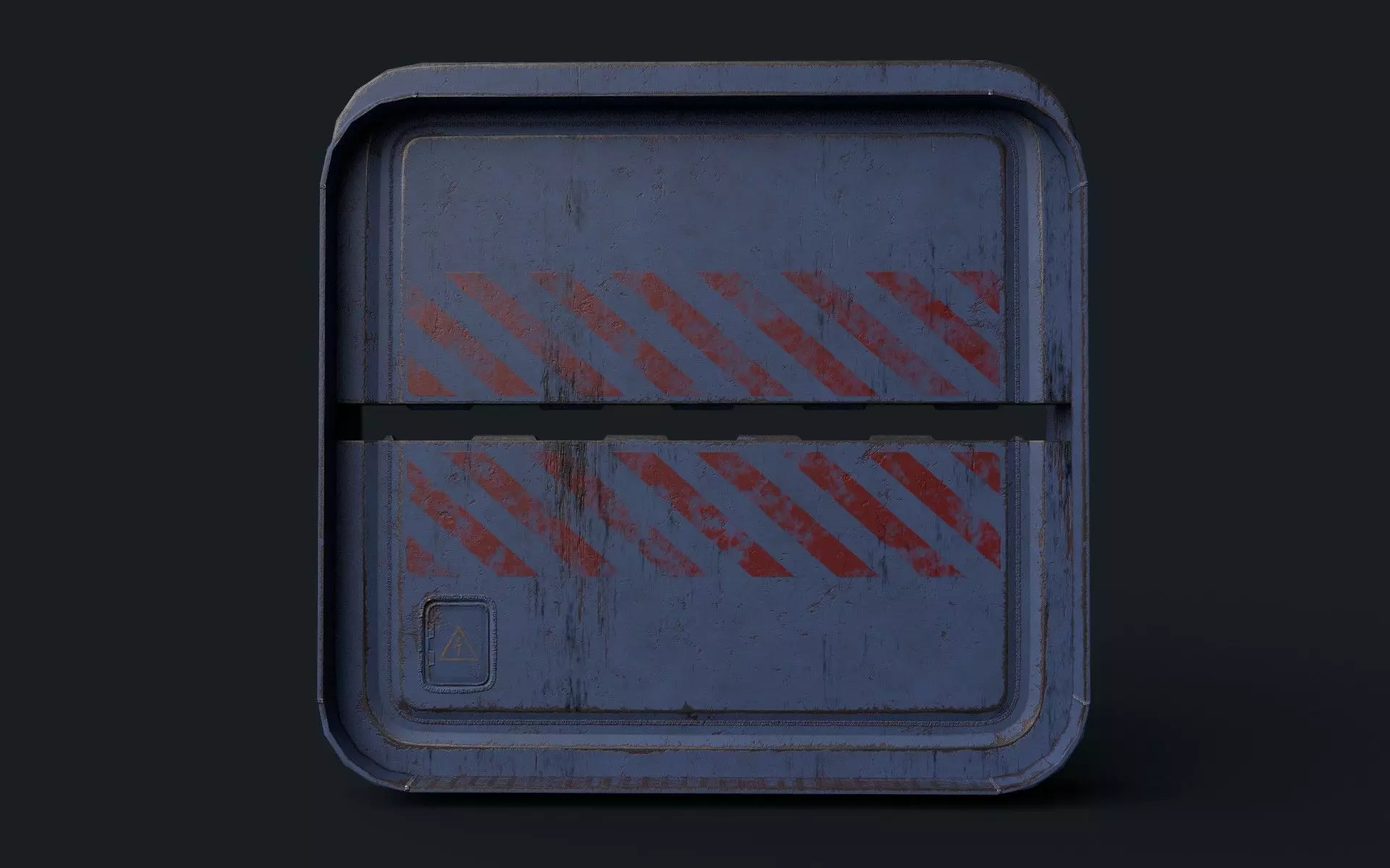 Gate bunker Low-poly 3D model_0