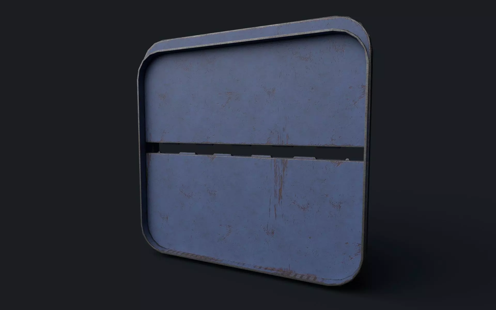 Gate bunker Low-poly 3D model_2