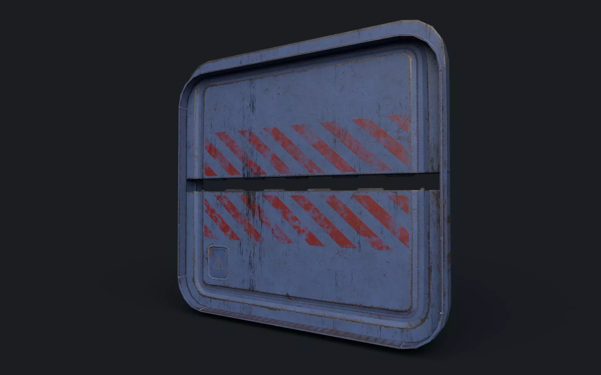 Gate bunker Low-poly 3D model_1