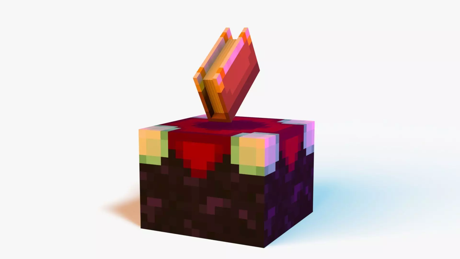 Minecraft Enchanting Table Rig Low-poly 3D model_7