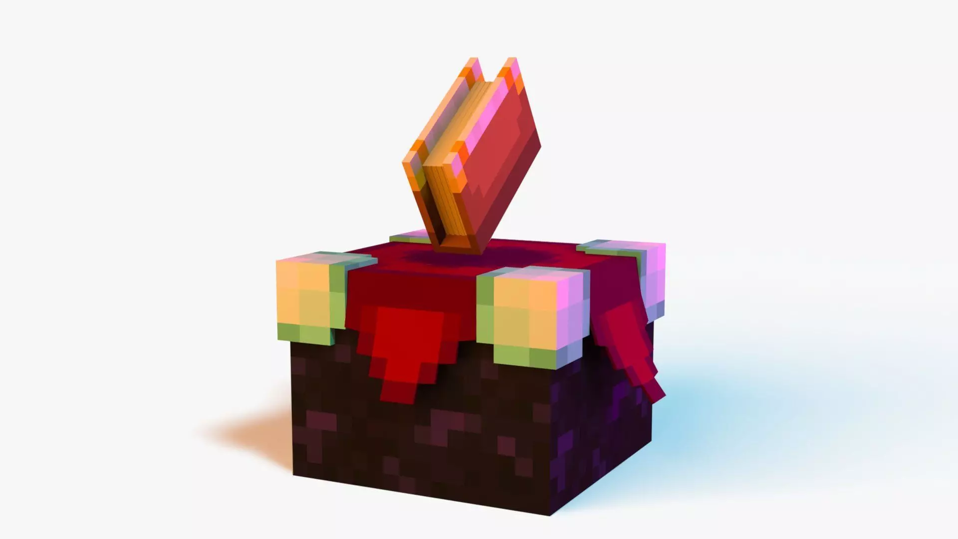 Minecraft Enchanting Table Rig Low-poly 3D model_6