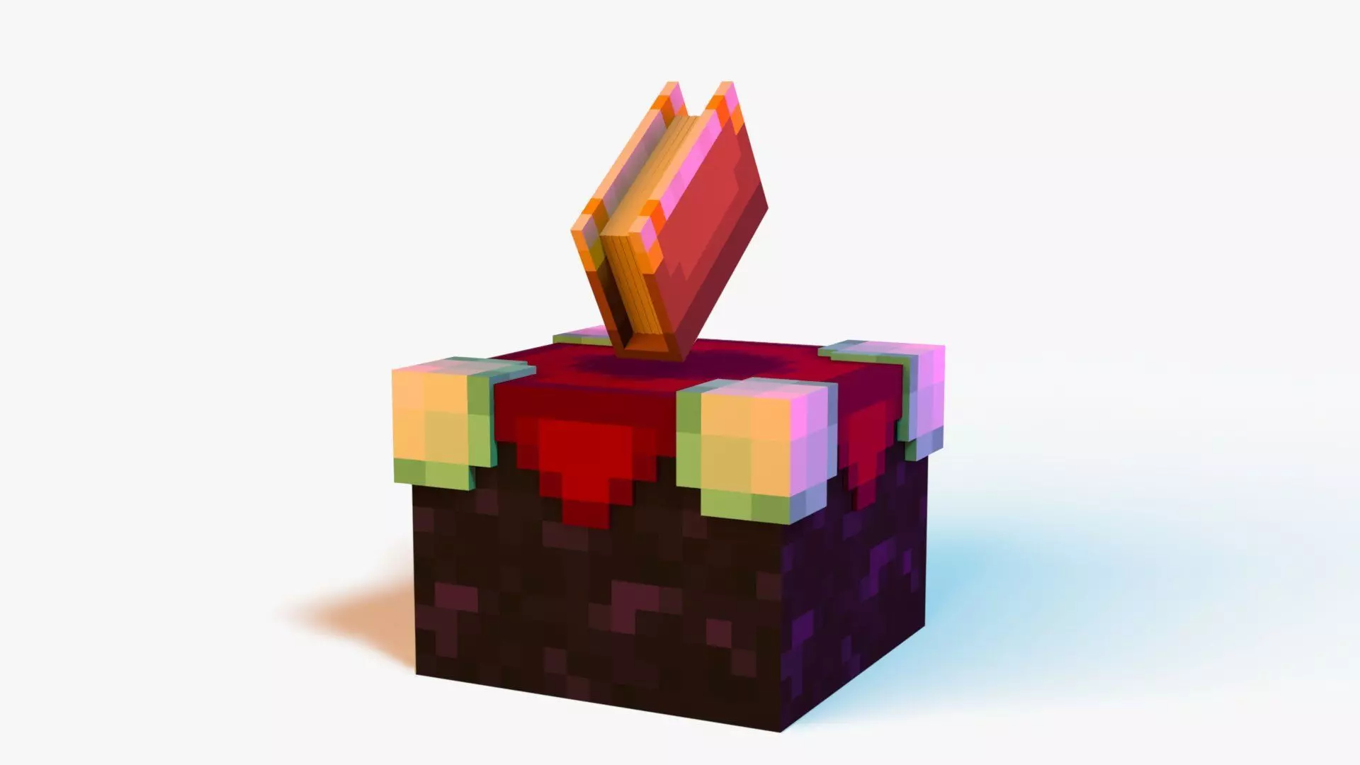 Minecraft Enchanting Table Rig Low-poly 3D model_5