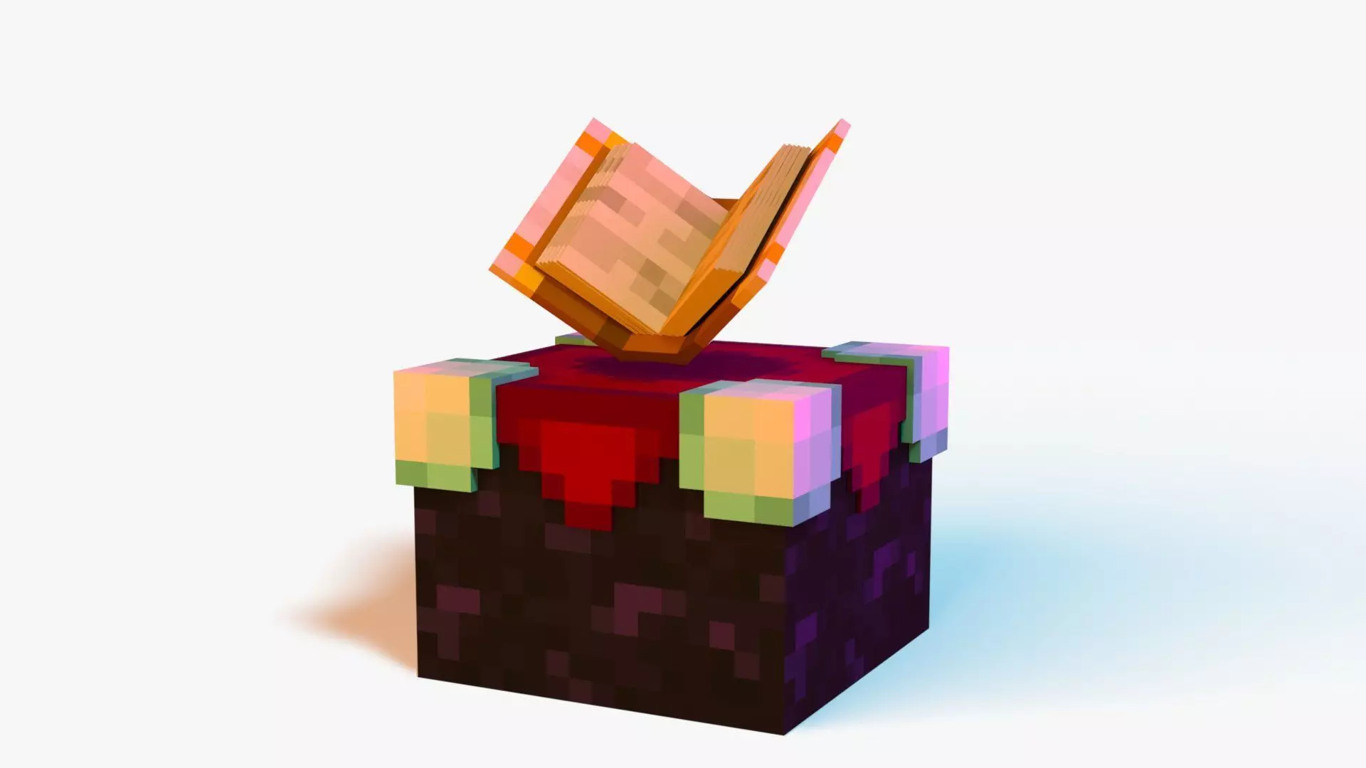 Minecraft Enchanting Table Rig Low-poly 3D model_4