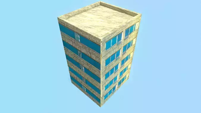 Retro Style Yellow Building