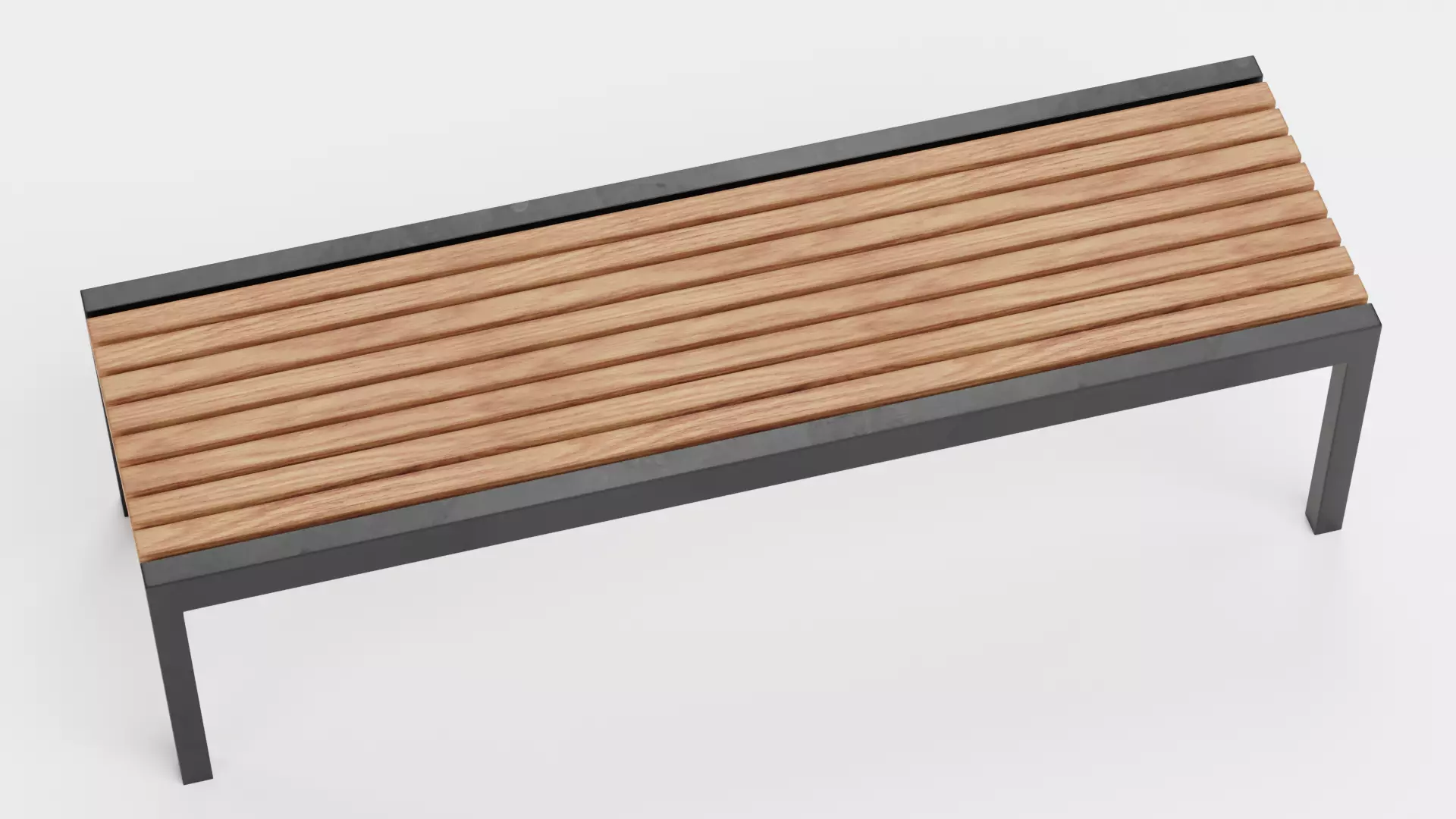 -Garden Bench V1- Low-poly 3D model_4