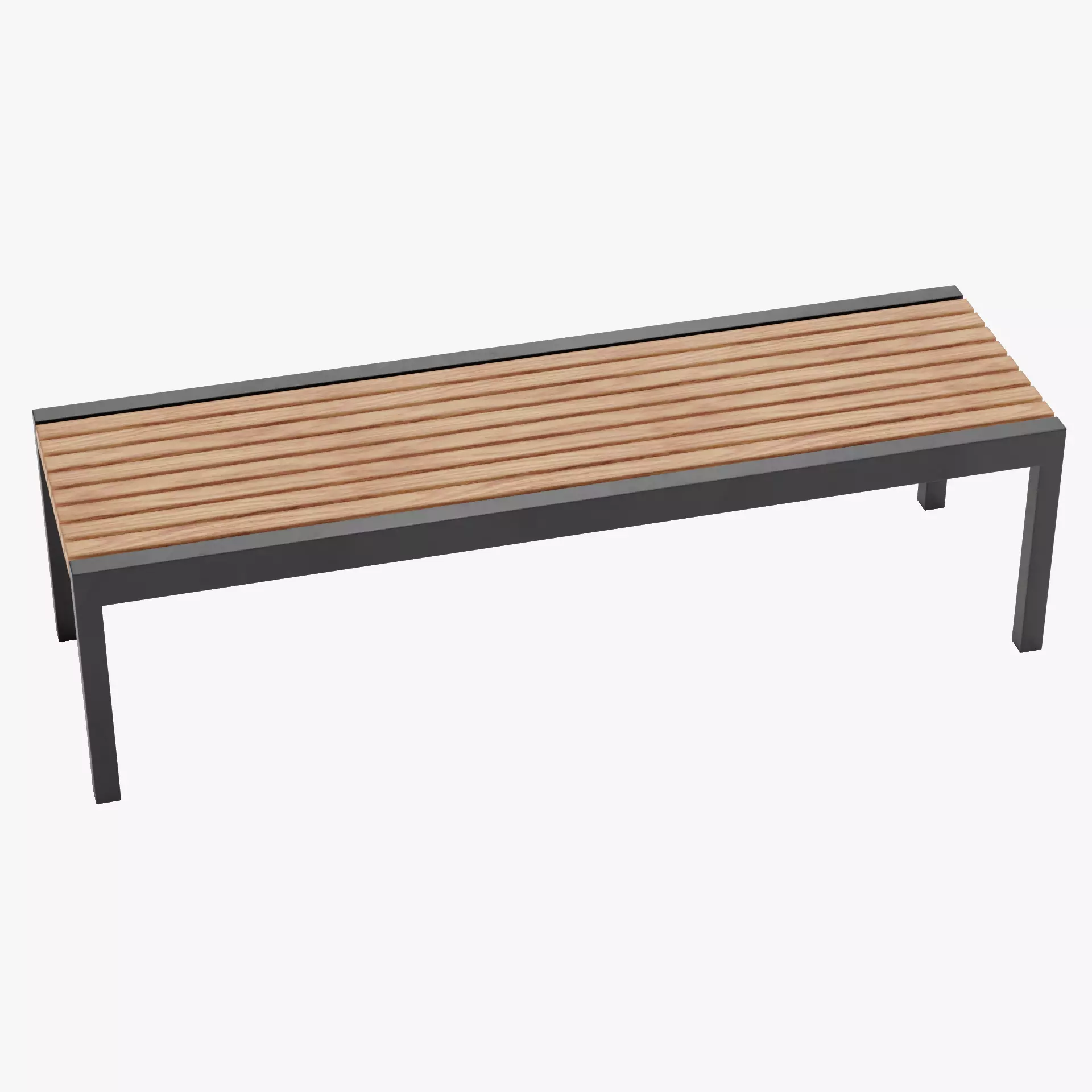 -Garden Bench V1- Low-poly 3D model_11