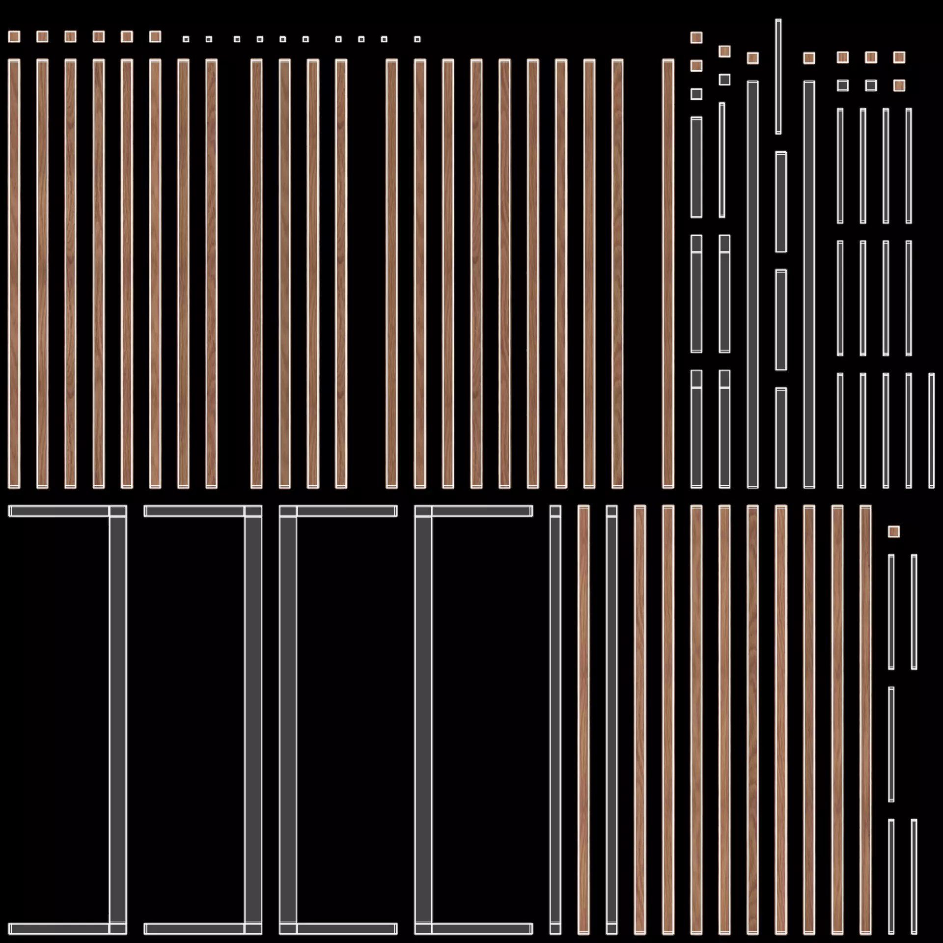 -Garden Bench V1- Low-poly 3D model_6
