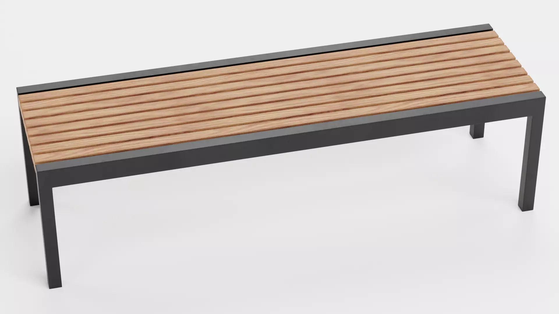 -Garden Bench V1- Low-poly 3D model_0