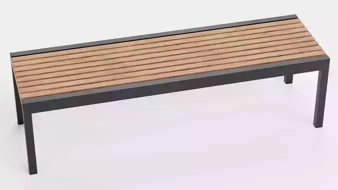-Garden Bench V1- Low-poly 3D model -Garden Bench V1- Low-poly 3D model