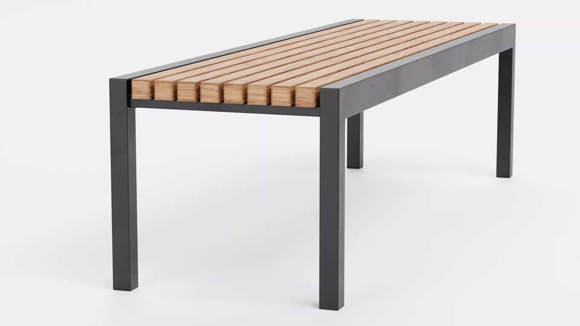 -Garden Bench V1- Low-poly 3D model_3